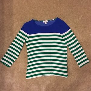 J Crew Colorblock Stripe Top
